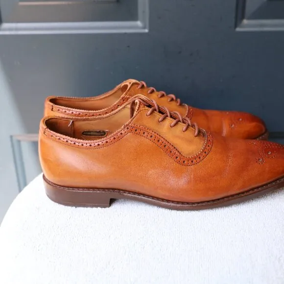 Allen Edmonds 10.5-D Cornwallis Brown Leather Oxford Dress Shoes