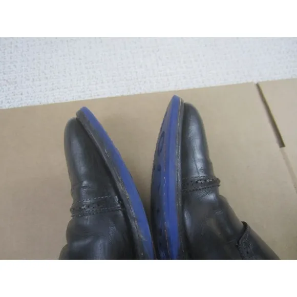 Allen Edmonds Shoes 10.5 B Black Leather Monk Strap Leather Cap Toe Custom Sole