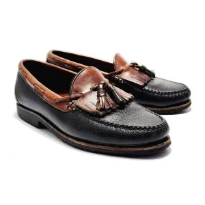 Allen Edmonds Nashua 42250 Men's Black/Brown Leather Tassel Loafer Shoes Sz 10 D
