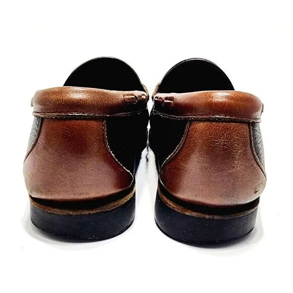 Allen Edmonds Nashua 42250 Men's Black/Brown Leather Tassel Loafer Shoes Sz 10 D