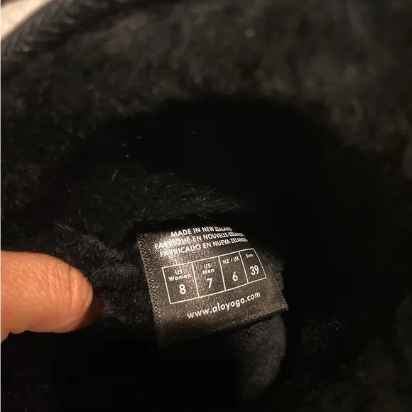 Alo Black Boots with Logo Detail
