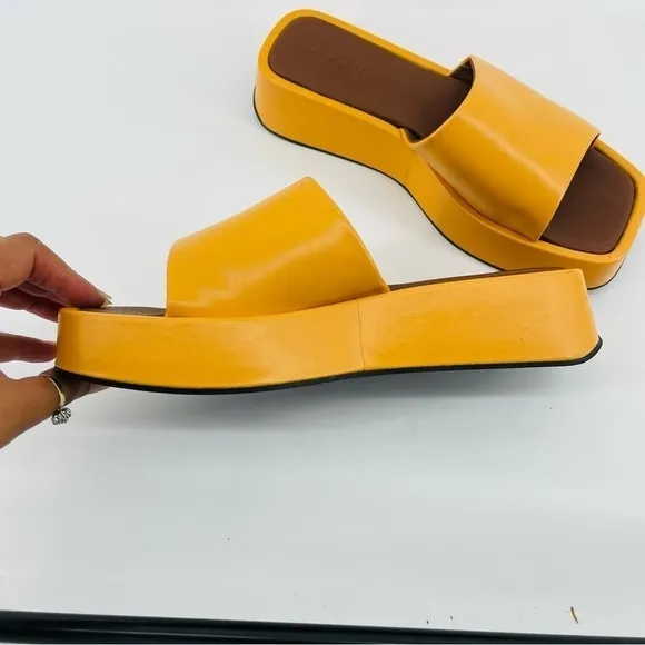 Alohas Janice Platform Sandals Slides Orange Svegan  90s Y2K EU41 10-10.5