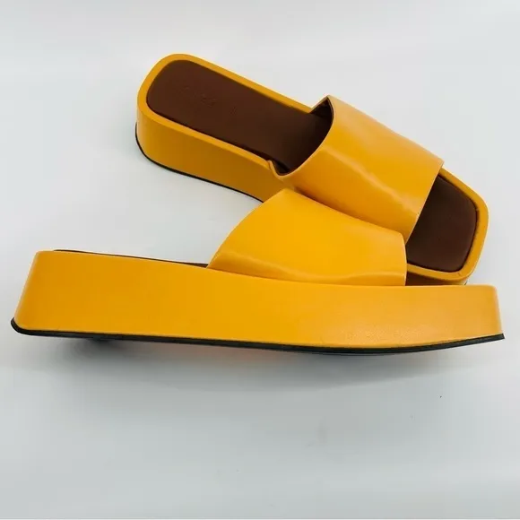 Alohas Janice Platform Sandals Slides Orange Svegan  90s Y2K EU41 10-10.5
