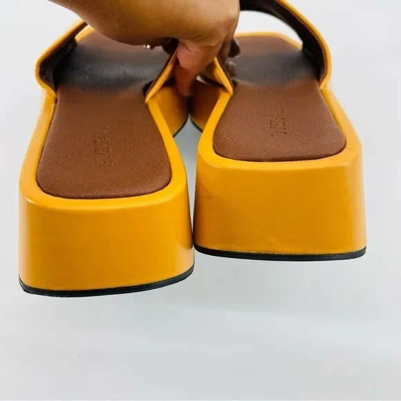 Alohas Janice Platform Sandals Slides Orange Svegan  90s Y2K EU41 10-10.5