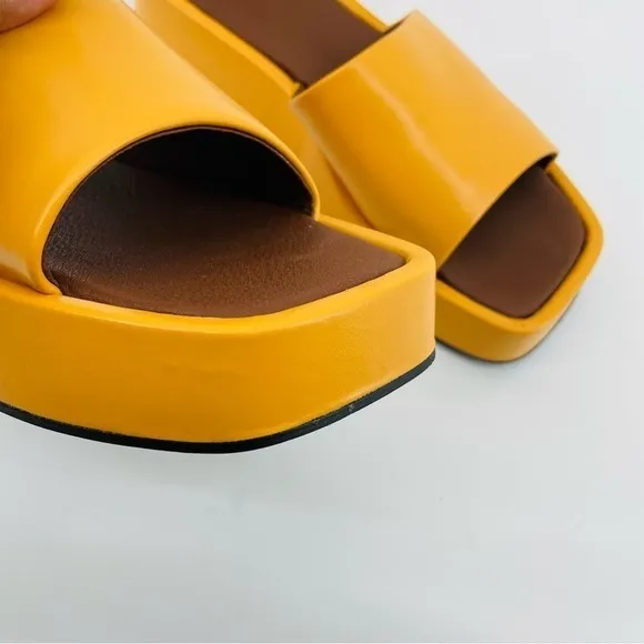 Alohas Janice Platform Sandals Slides Orange Svegan  90s Y2K EU41 10-10.5