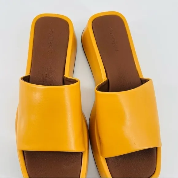 Alohas Janice Platform Sandals Slides Orange Svegan  90s Y2K EU41 10-10.5