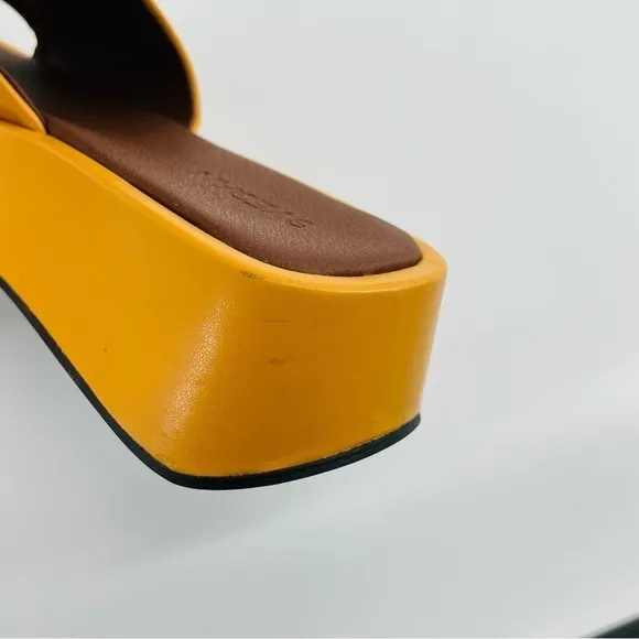 Alohas Janice Platform Sandals Slides Orange Svegan  90s Y2K EU41 10-10.5