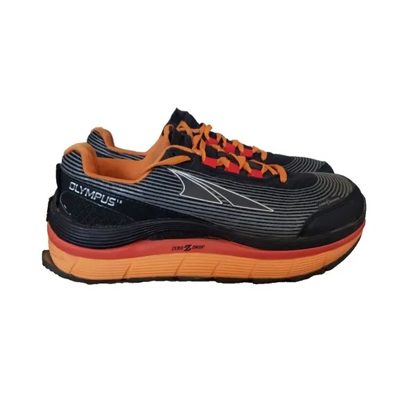 Altra Olympus 1.5 Men's Size 8 Black Orange Zero Drop Sneakers Running Shoes