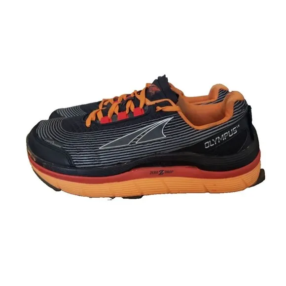 Altra Olympus 1.5 Men's Size 8 Black Orange Zero Drop Sneakers Running Shoes