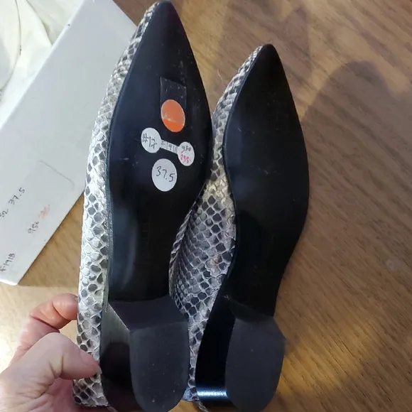 Alumnae Backless Pythone Patterned Women's Shoes