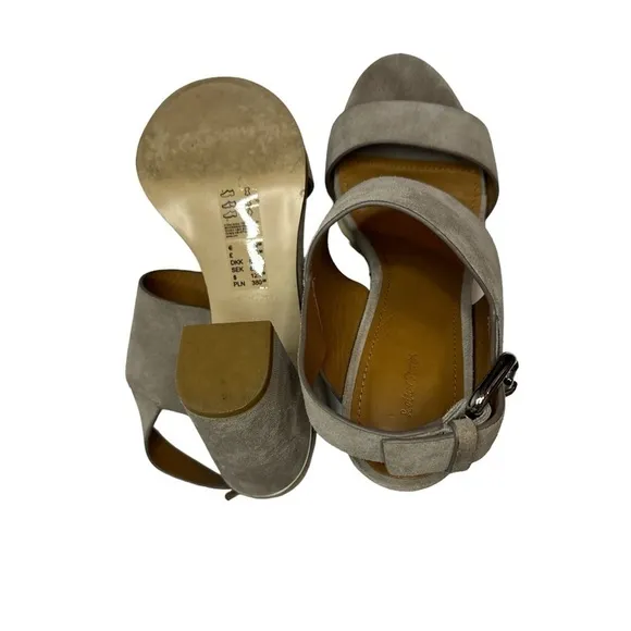 &amp; Other Stories Women’s Buckled Suede Sling Back Blocked Heel Sandal Size 8