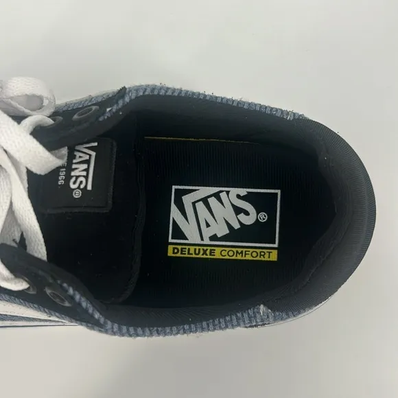 &quot;NEW&quot; Men's Vans Ward Deluxe‎ Skate Shoes- Black/Bijou Blue- Size 10