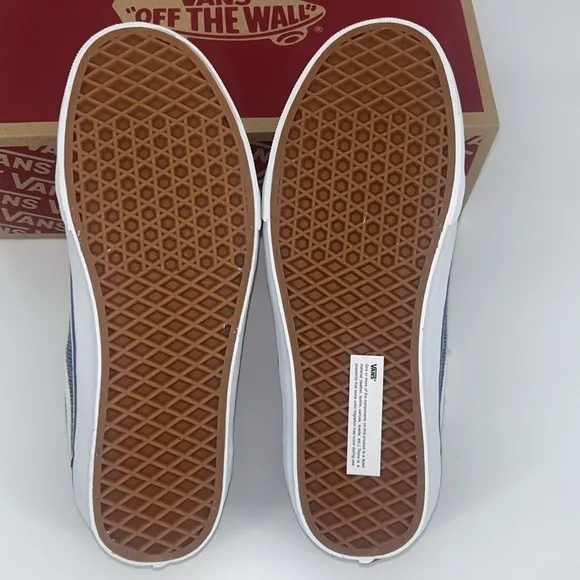 &quot;NEW&quot; Men's Vans Ward Deluxe‎ Skate Shoes- Black/Bijou Blue- Size 10