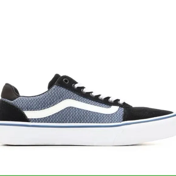 &quot;NEW&quot; Men's Vans Ward Deluxe‎ Skate Shoes- Black/Bijou Blue- Size 10