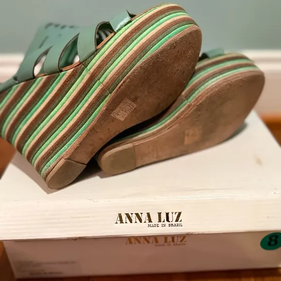 Anna Luz Mint Green Women's Teal Platform Sandals