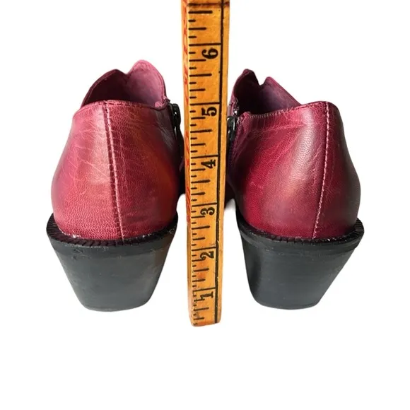 Antelope Shoes (37), Burgundy Red BOHO cutout booties, chic, size EU 37-US 6-6.5