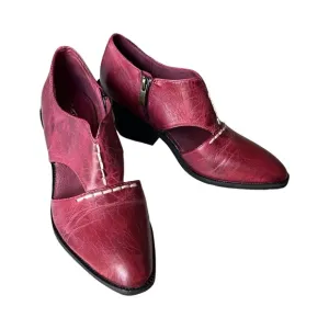 Antelope Shoes (37), Burgundy Red BOHO cutout booties, chic, size EU 37-US 6-6.5
