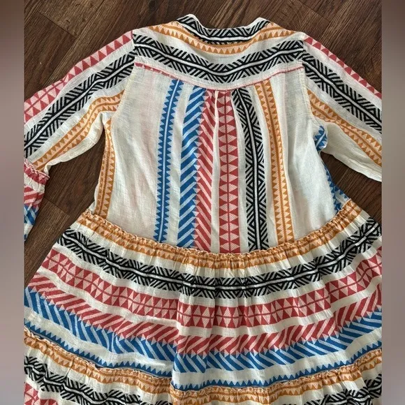 Anthropologie Devotion TwinsEmbroidered Ella Tunic Dress