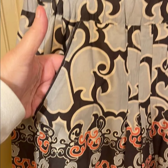 Anthropologie Edme&amp; Esyllte Sz S Cotton Baroque Pattern Skirt Boho, Eclectic