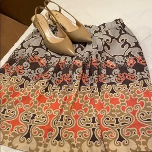 Anthropologie Edme&amp; Esyllte Sz S Cotton Baroque Pattern Skirt Boho, Eclectic