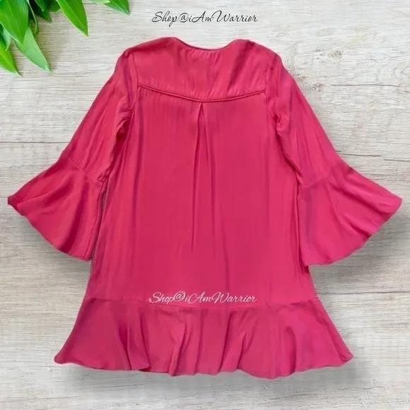 Anthropologie {HD in Paris} NWT pink bell sleeve dress *shop@iamwarrior