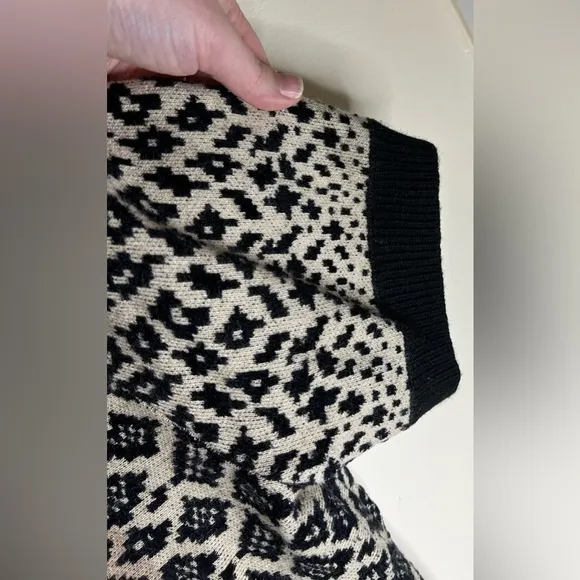 Anthropologie Maeve Ellinor Sweater Leopard Print 1X VGUC