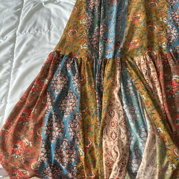 Anthropologie Sachin and Babi Angelica Floral Patchwork Maxi Dress