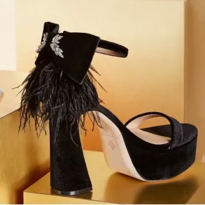 Antonio Melani Janie Velvet Platform Dress Sandals size 6,5