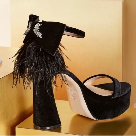 Antonio Melani Janie Velvet Platform Dress Sandals size 6,5
