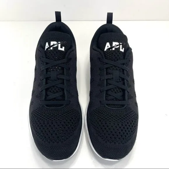 APL (ATHLETIC PROPULSION LABS) TECHLOOM PRO BLACK &amp; WHITE SOLES RUNNING SNEAKERS