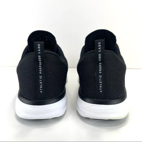 APL (ATHLETIC PROPULSION LABS) TECHLOOM PRO BLACK &amp; WHITE SOLES RUNNING SNEAKERS
