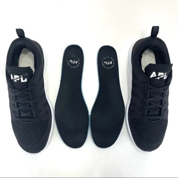 APL (ATHLETIC PROPULSION LABS) TECHLOOM PRO BLACK &amp; WHITE SOLES RUNNING SNEAKERS