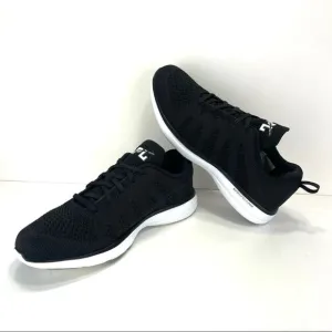 APL (ATHLETIC PROPULSION LABS) TECHLOOM PRO BLACK &amp; WHITE SOLES RUNNING SNEAKERS