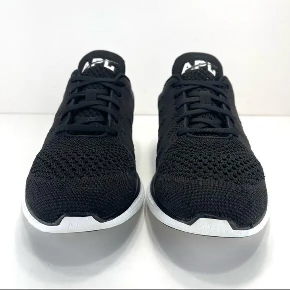 APL (ATHLETIC PROPULSION LABS) TECHLOOM PRO BLACK &amp; WHITE SOLES RUNNING SNEAKERS