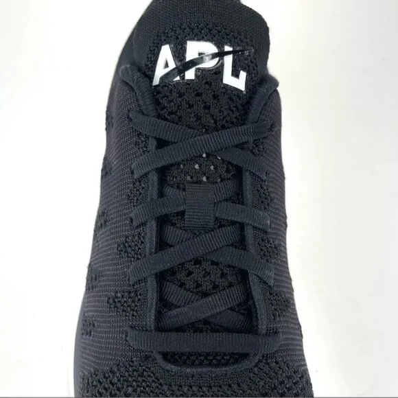 APL (ATHLETIC PROPULSION LABS) TECHLOOM PRO BLACK &amp; WHITE SOLES RUNNING SNEAKERS