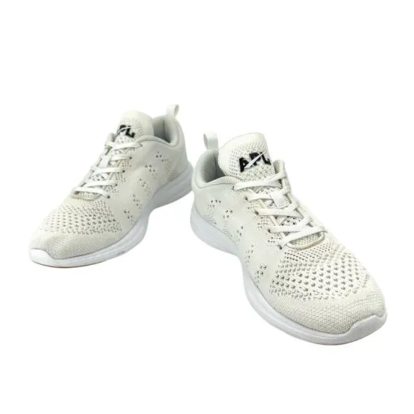APL ATHLETIC PROPULSION LABS TECHLOOM PRO WHITE RUNNING SHOE ATHLEISURE SNEAKER