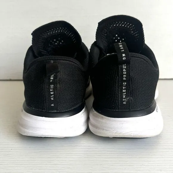 APL Techloom Pro Women’s Running Shoes 7.5 Black White Knit Athleisure Sneakers