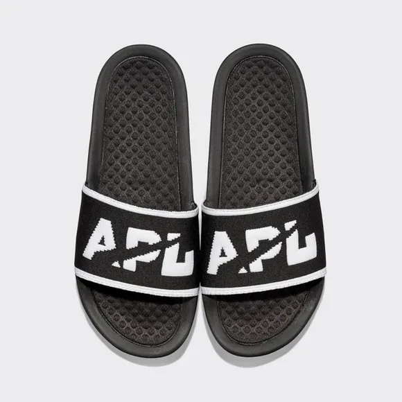 APL Women's Big Logo TechLoom Slide size 7 Black / White / White