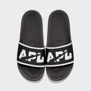 APL Women's Big Logo TechLoom Slide size 7 Black / White / White