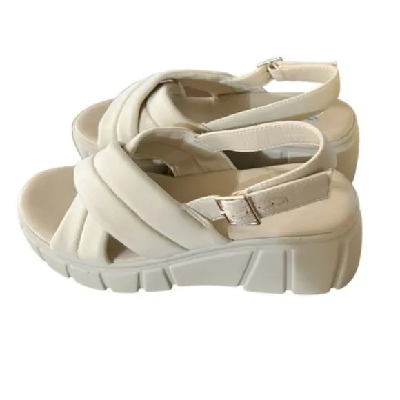 Aqua College Women Slingback Chunky Platform Sandals Goddess Size 9 M Bo…