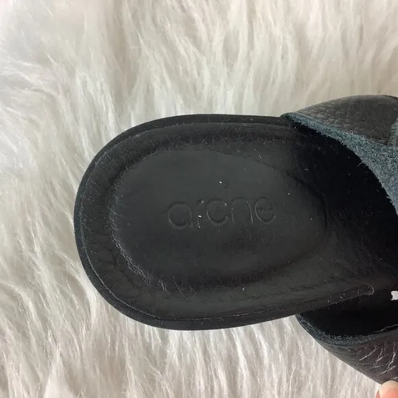 Arche Black Leather Ankle Wrap Farage High Heel Sandals EU 40 US 9