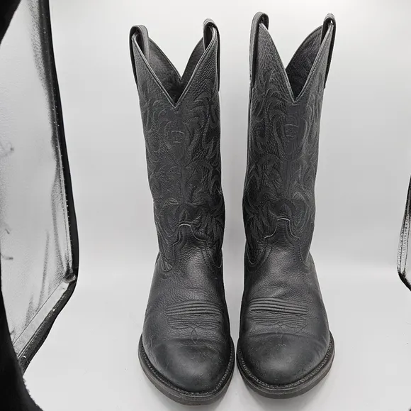 Ariat Heritage black leather western cowboy boots size 10D