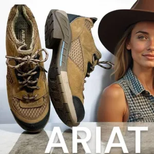 Ariat Woman's Leather Lace Up Low Top Sneaker Comfort Shoes Brown Black Size 6.5
