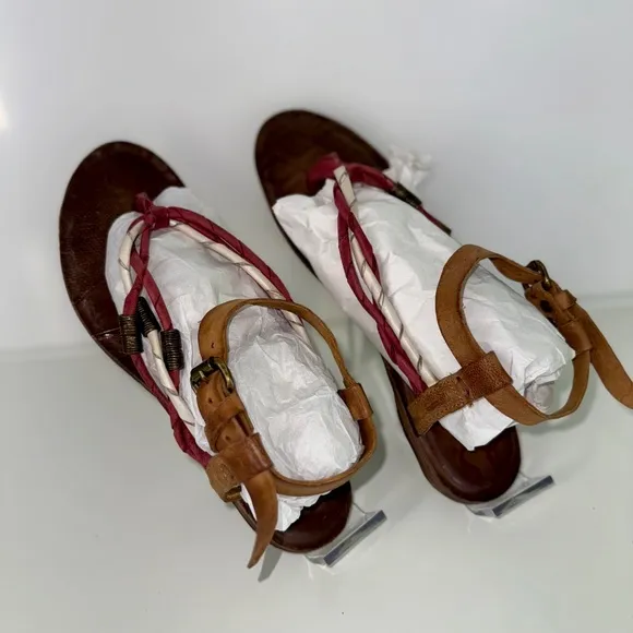 A.S.98 Women’s Leather Sandals – Handcrafted Italian Design, Multi-Strap Detail,