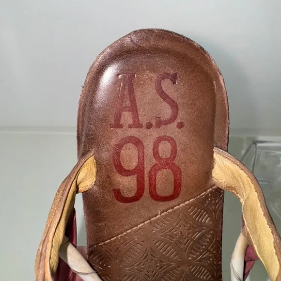 A.S.98 Women’s Leather Sandals – Handcrafted Italian Design, Multi-Strap Detail,