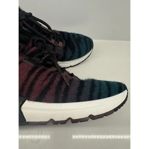 ASH Women's Ash Krush model sneakers velour zebra print Shoes size 38Eur /7.5US