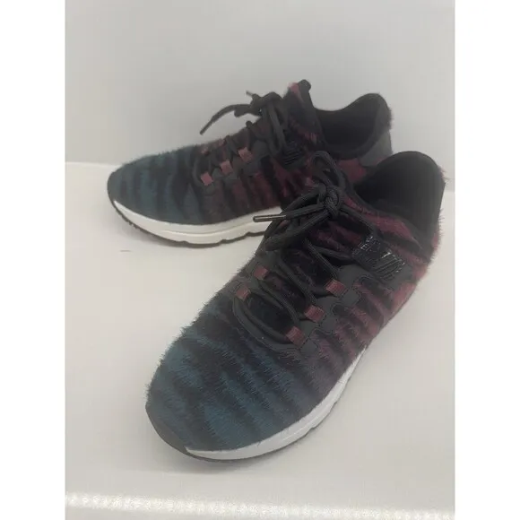 ASH Women's Ash Krush model sneakers velour zebra print Shoes size 38Eur /7.5US
