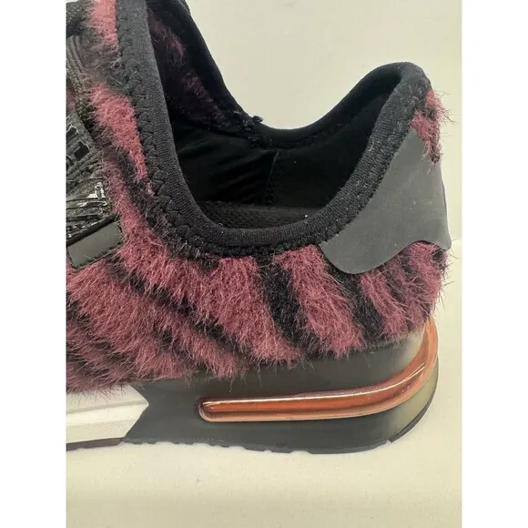 ASH Women's Ash Krush model sneakers velour zebra print Shoes size 38Eur /7.5US