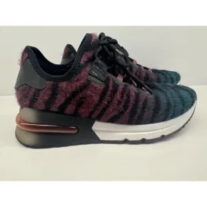 ASH Women's Ash Krush model sneakers velour zebra print Shoes size 38Eur /7.5US