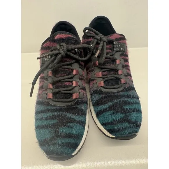 ASH Women's Ash Krush model sneakers velour zebra print Shoes size 38Eur /7.5US